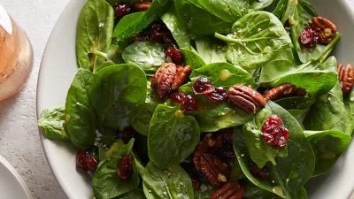 Spinach Salad with Toasted Pecans and Cranberries
