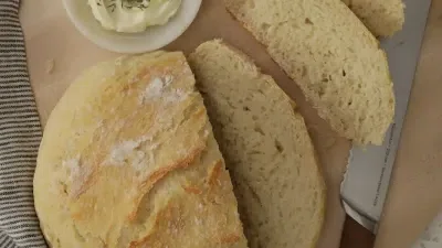 No-Knead Crusty Bread