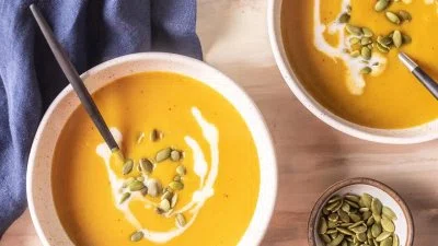 Creamy Roasted Garlic Butternut Squash Soup