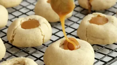 Salted Caramel Thumbprint Cookies