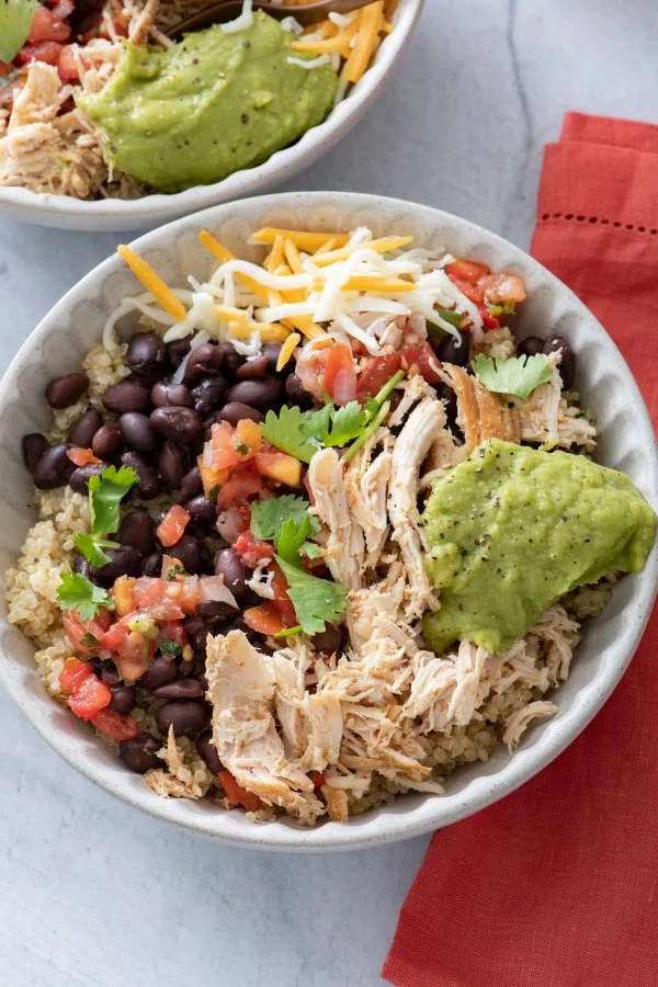 Slow Cooker Chicken Burrito Bowls cover