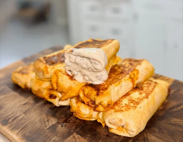High Protein Cheesy Beef & Salsa Verde Burrito Meal Prep cover