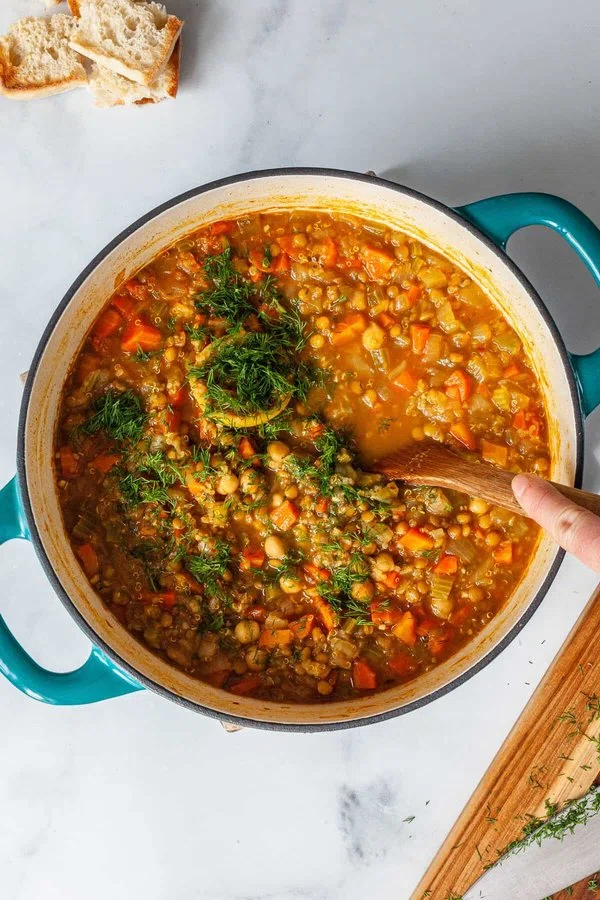 Lemony Lentil and Chickpea Soup cover