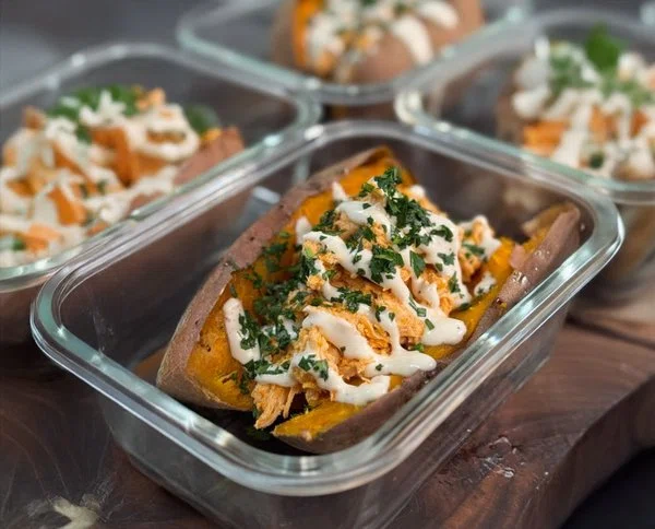 Buffalo Chicken Stuffed Sweet Potatoes cover