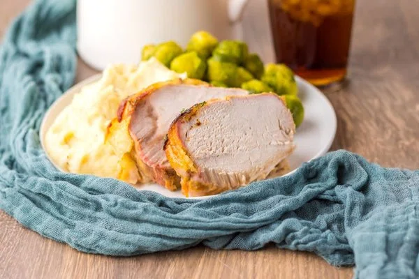 Slow Cooker Bacon Wrapped Pork Loin cover