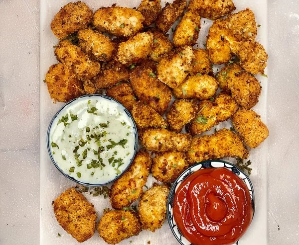 High Protein Air Fried Chicken Nuggets cover