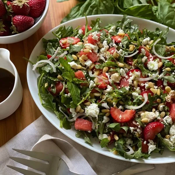 Strawberry & Watermelon Arugula Salad cover
