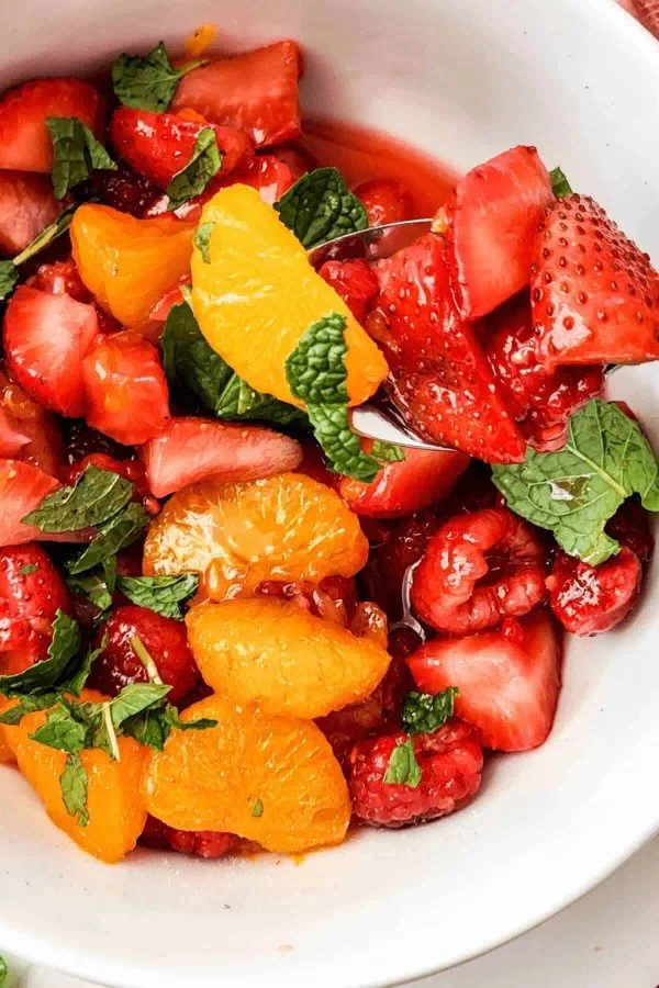 Berry Breakfast Fruit Salad with Honey Lime Dressing cover