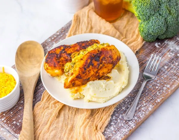 Broccoli and Cheese Stuffed Chicken cover