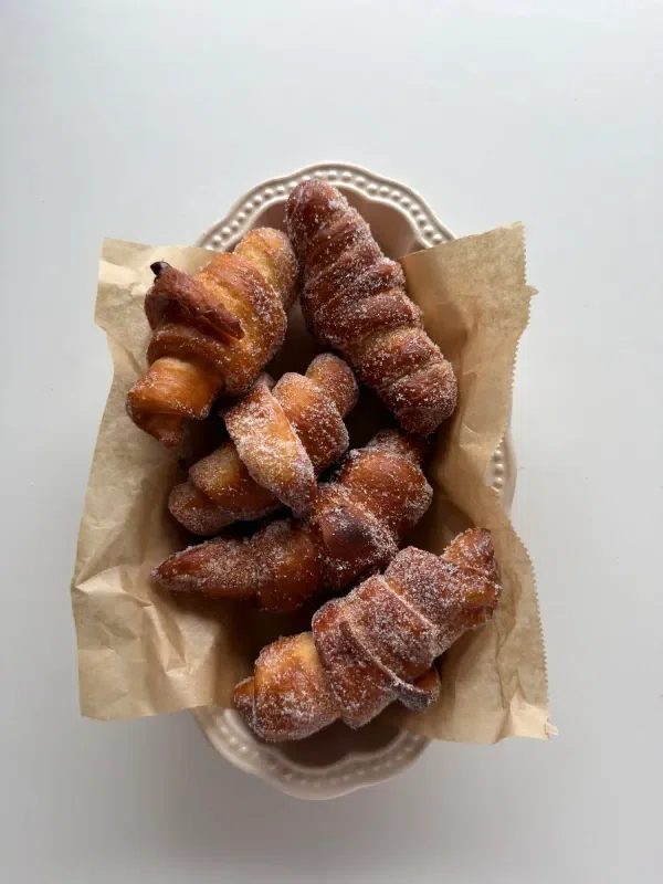 Mini Fried Croissants with Dark Chocolate Cream cover