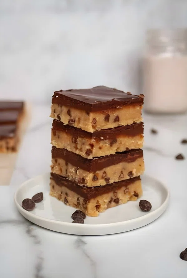 Paleo Vegan Cookie Dough Bars (Healthy) cover