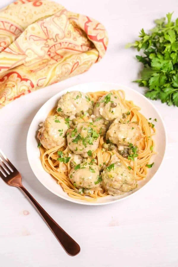 Veal Meatballs in Piccata Sauce cover