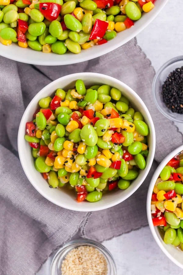 Edamame Bean Salad with Corn and Rice Vinegar cover