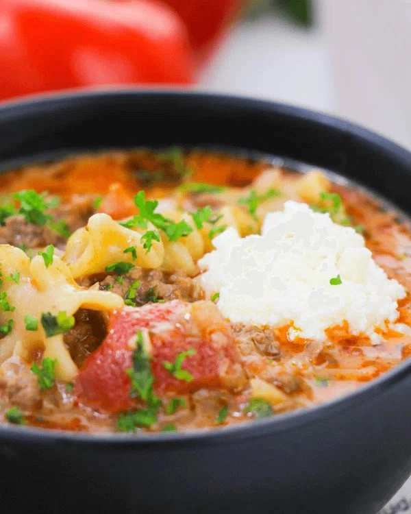 One Pot Lasagna Soup cover