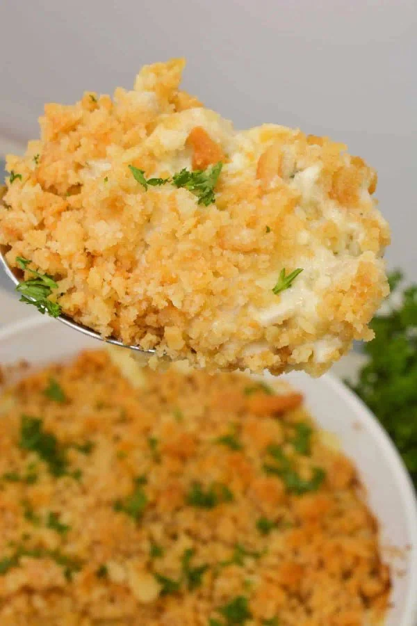 Ritz Cracker Chicken Casserole cover