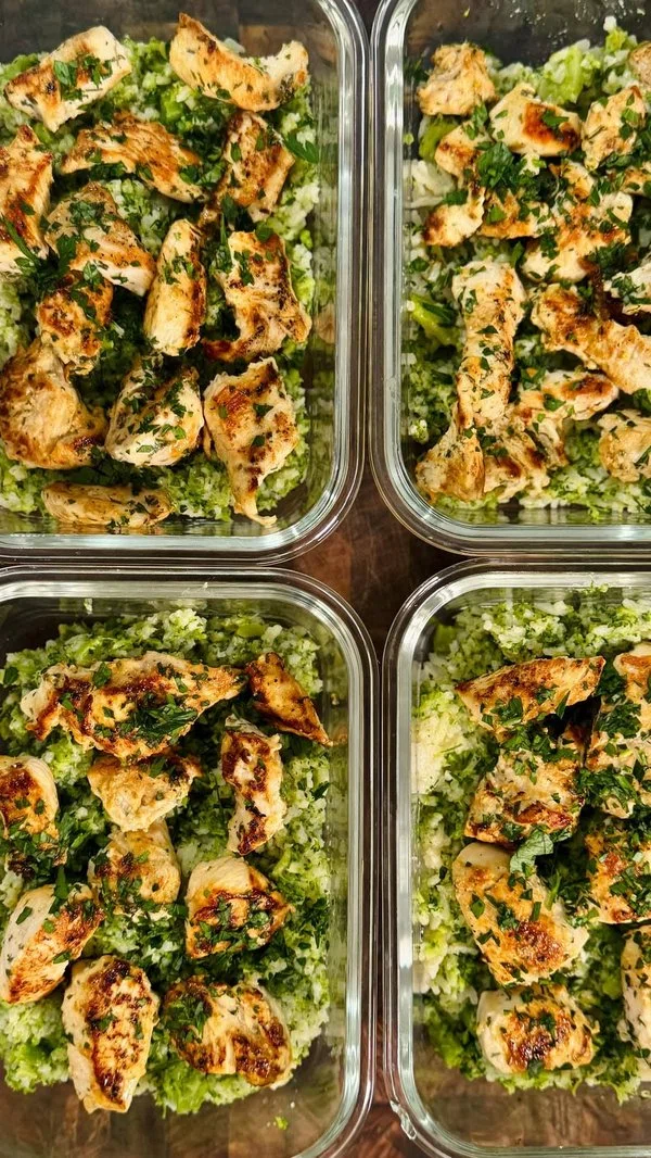 Lemon Garlic Chicken with Broccoli Cheddar Rice cover