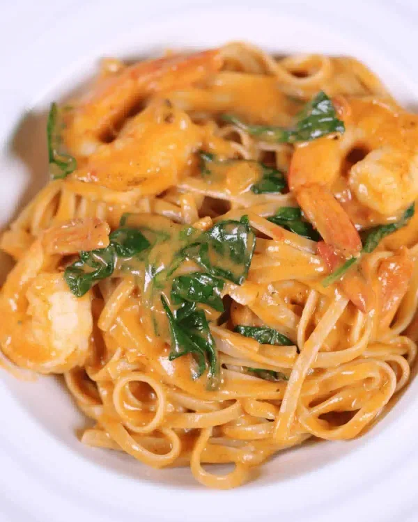 Creamy Tuscan Shrimp Pasta cover