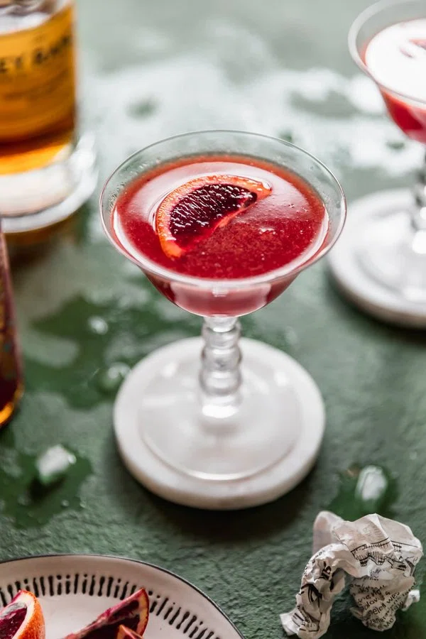 Blood Orange Bourbon Aperol Cocktail (A.K.A. The Crumpled Receipt) cover