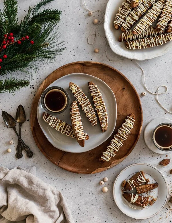 Gingerbread Biscotti With White Chocolate & Lemon cover