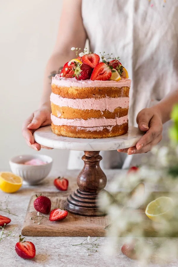 Ricotta Strawberry Lemon Cake cover