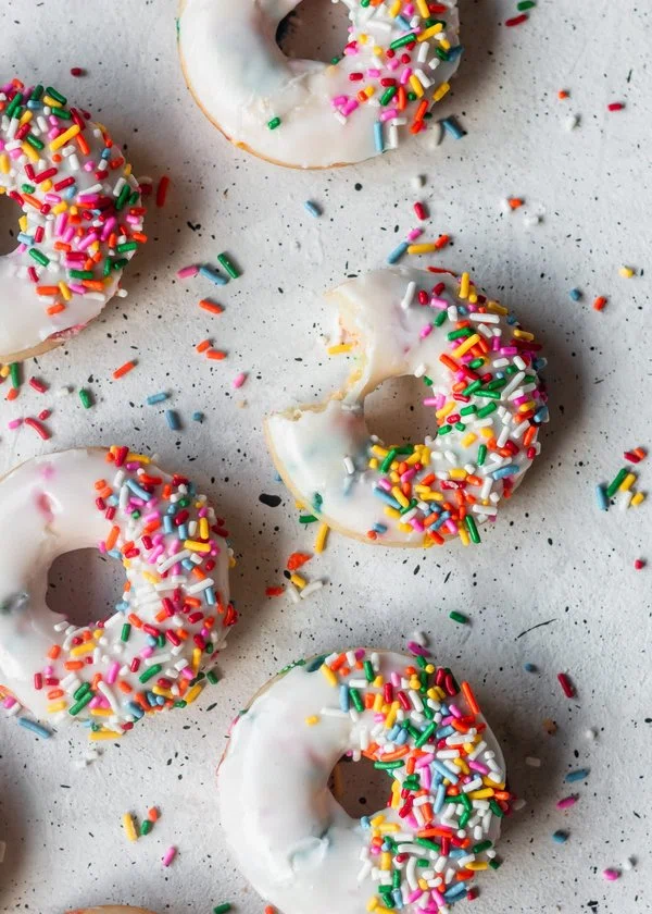 Birthday Cake Donuts With Vanilla Glaze cover
