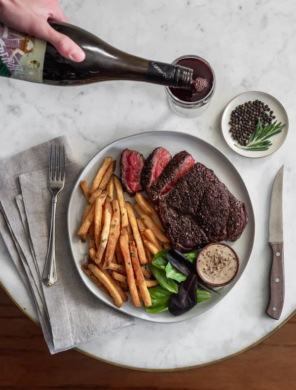 Reverse Seared Chuck Steak + Brandy Peppercorn Sauce cover