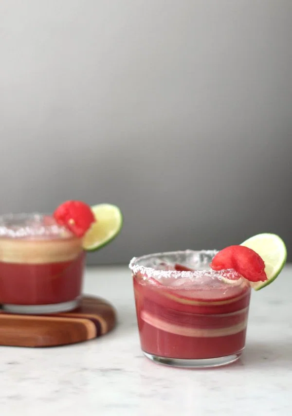 Watermelon-Rhubarb Margaritas cover