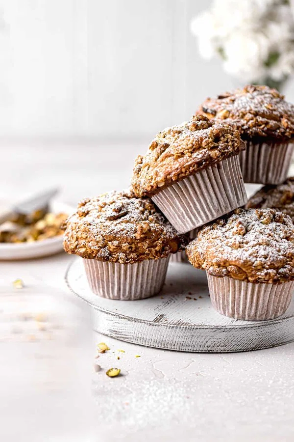 Pistachio Muffins with Oat Streusel cover