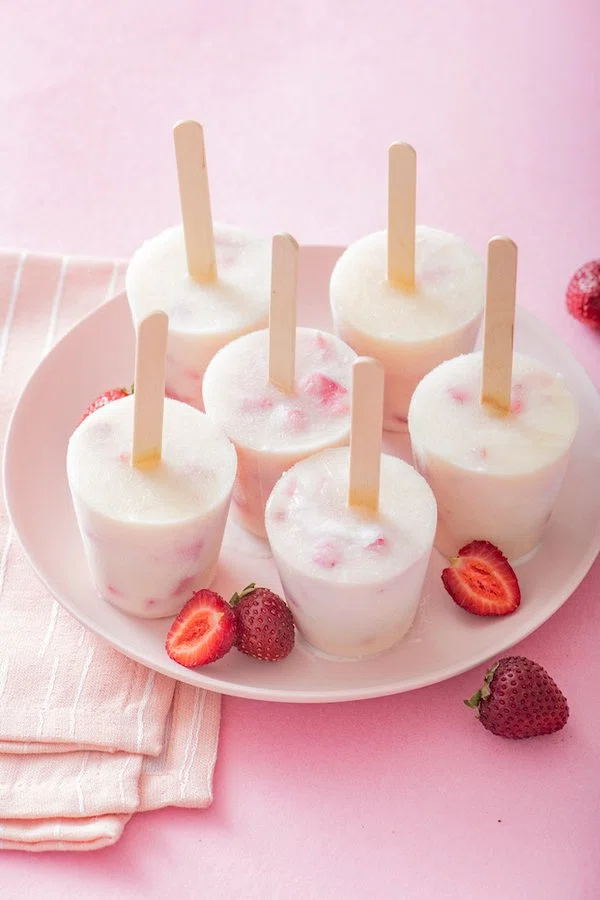 Strawberry Yogurt Ice Pops cover