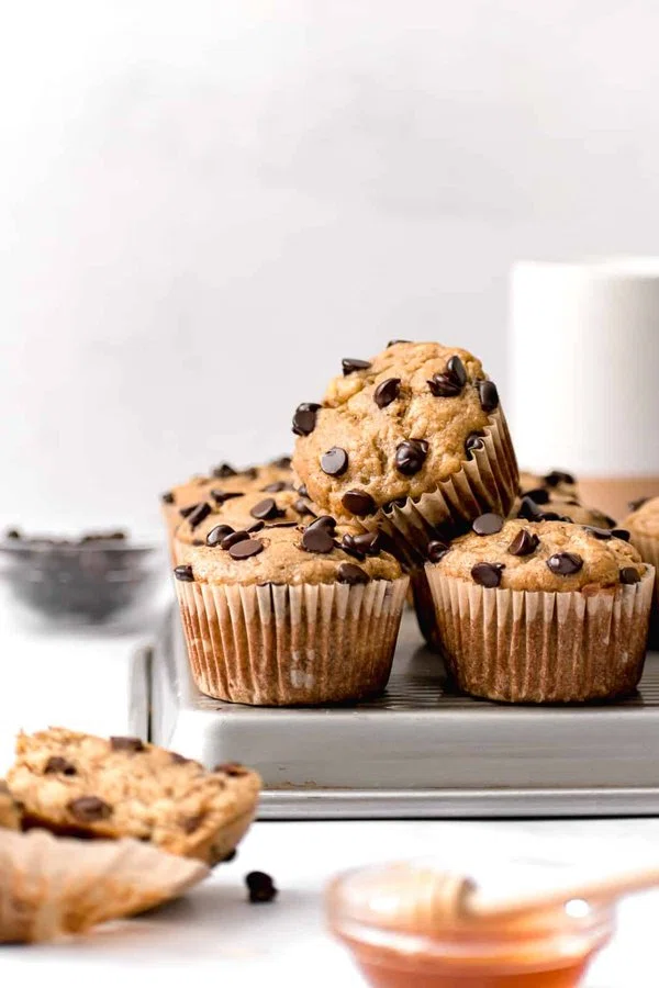 Banana Tahini Chocolate Chip Muffins cover