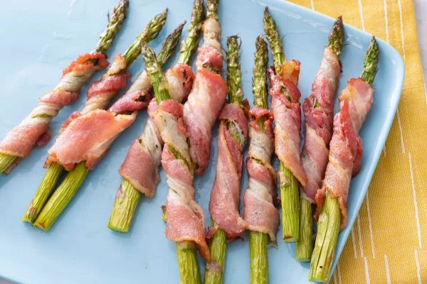 Air Fryer Bacon Wrapped Asparagus cover