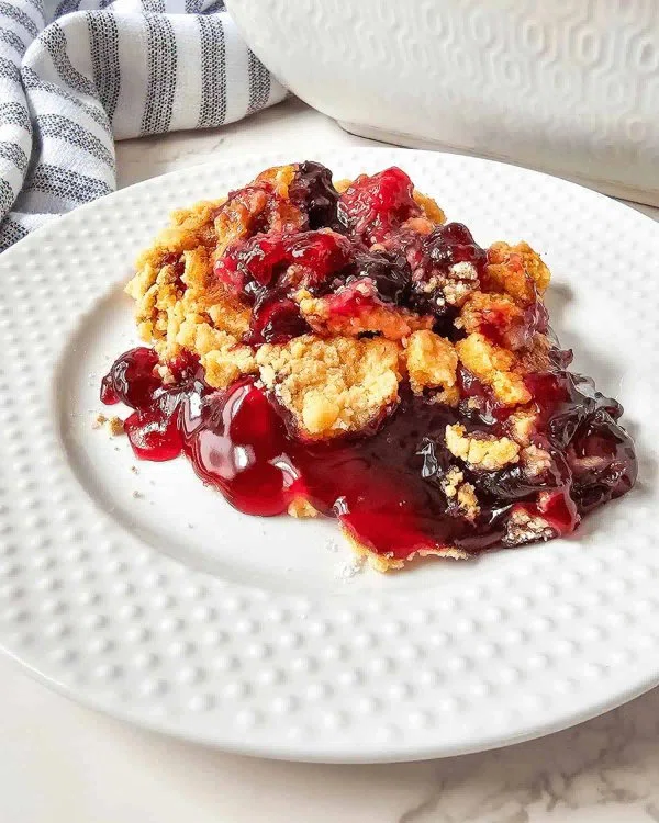 Blueberry Cherry Dump Cake cover
