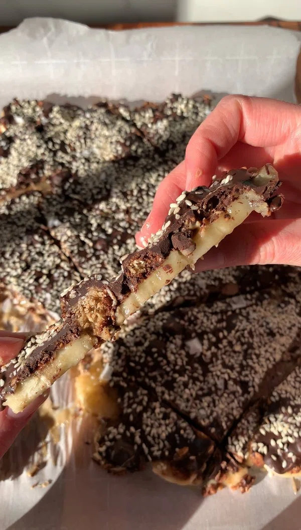 Sesame Granola Banana Bark cover