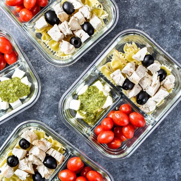 DIY Chicken Pesto Pasta Skewers Meal Prep cover