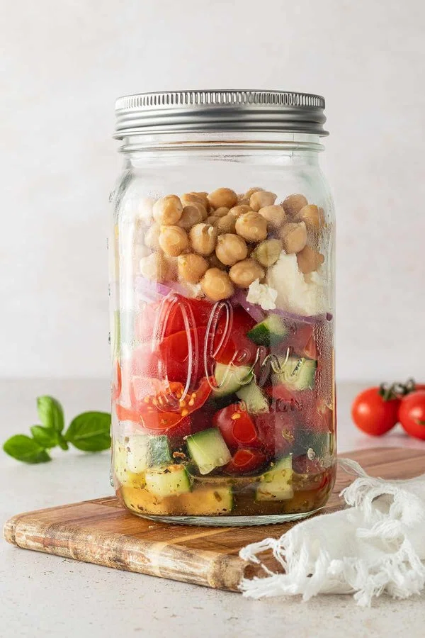 Greek Salad in a Jar cover