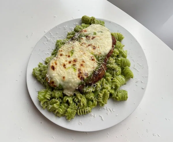 Pesto Chicken Parm Pasta cover