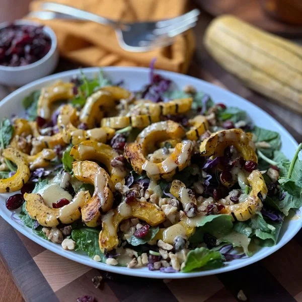 Delicata Squash & Baby Kale Salad cover