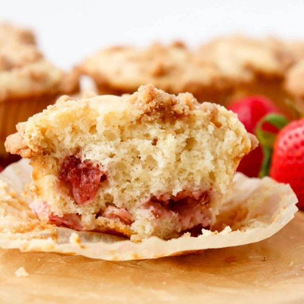 Strawberry Rhubarb Muffins with Streusel Topping cover
