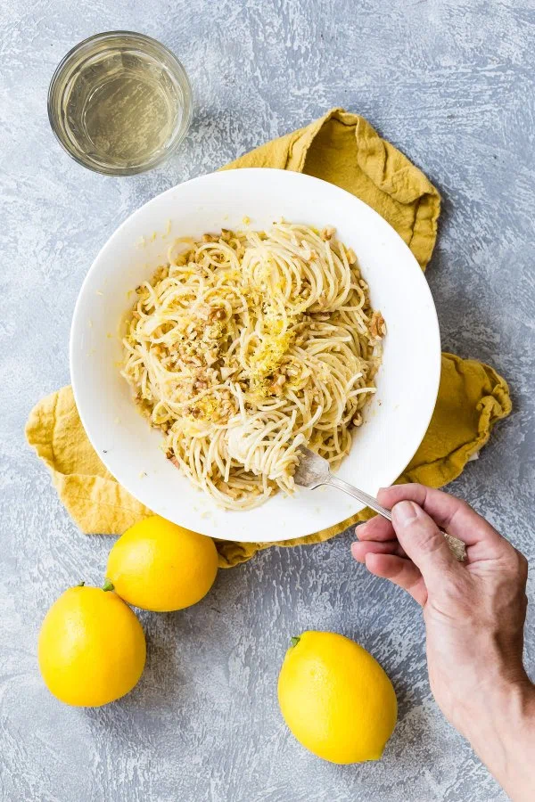Lemon Spaghetti with Toasted Walnuts cover