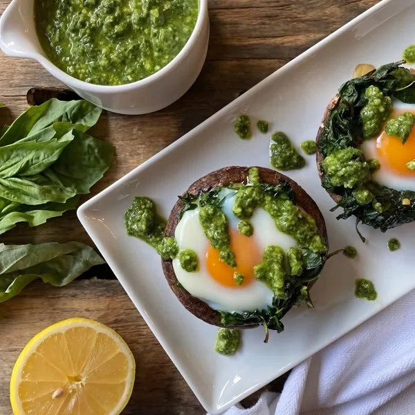 Spinach & Egg Stuffed Mushrooms cover