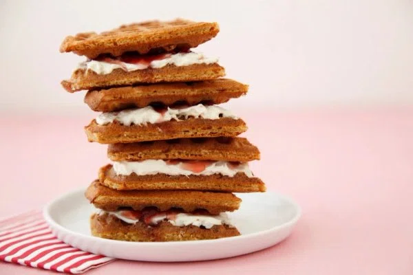 Strawberry Cream Cheese Waffle Sandwiches cover