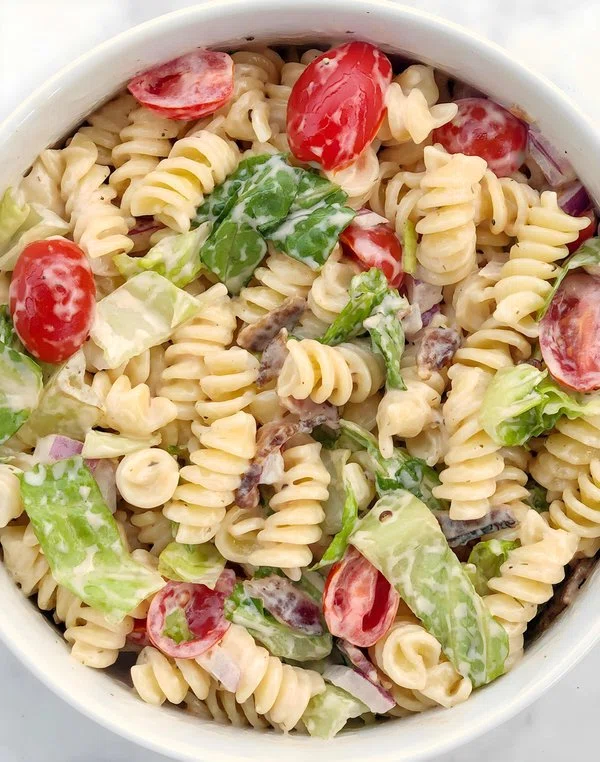 Dairy Free & Egg Free BLT Pasta Salad cover