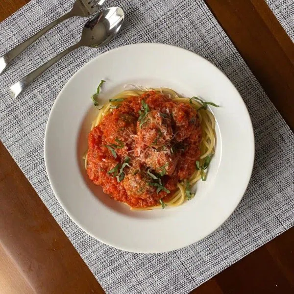 Spaghetti and Meatless Meatballs cover