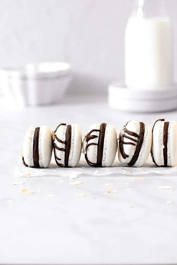 Almond Chocolate Coconut Macarons cover
