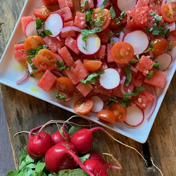 Easy Watermelon, Tomato & Radish Salad cover