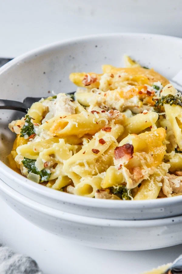 Cheesy Chicken Bacon Ranch Kale Casserole cover