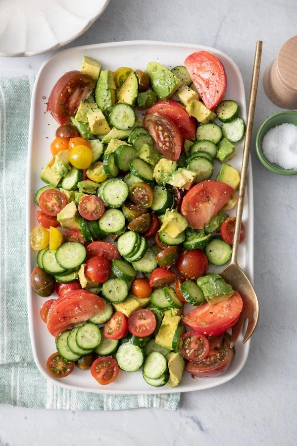 Avocado Cucumber Tomato Salad cover
