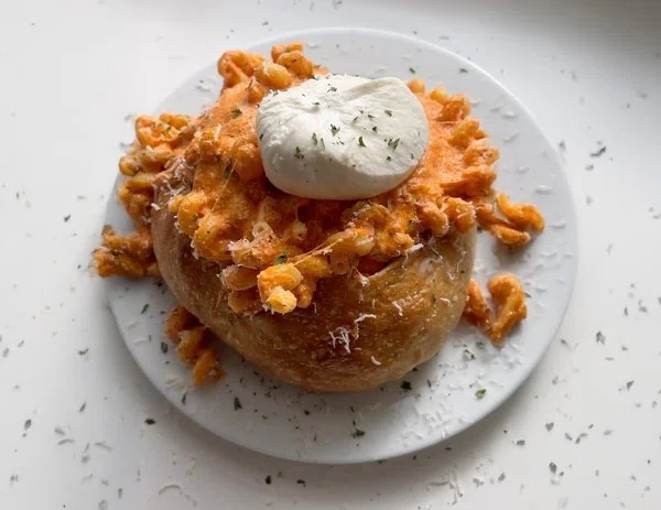 Cheesy Tomato Burrata Pasta in a Bread Bowl cover
