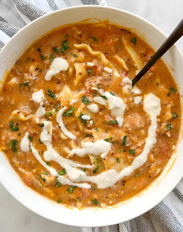 Dairy Free Lasagna Soup cover
