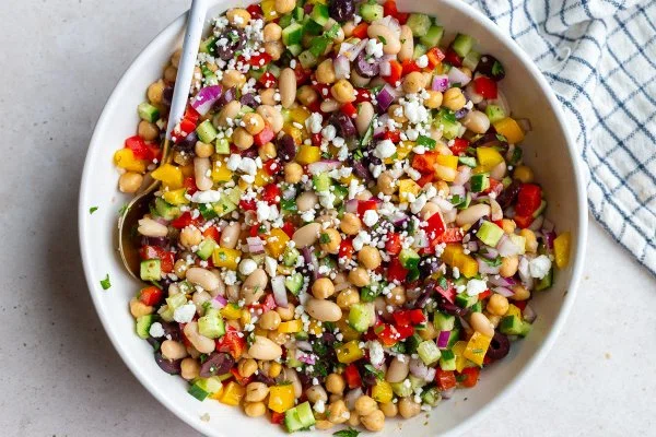 Dense Bean Salad (Protein-Packed Mediterranean Style) cover